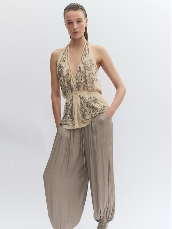 Zara Tops - ZW COLLECTION LIMITED EDITION EMBROIDERED HALTER
TOP